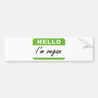 hallo ik ben Vegan Bumpersticker