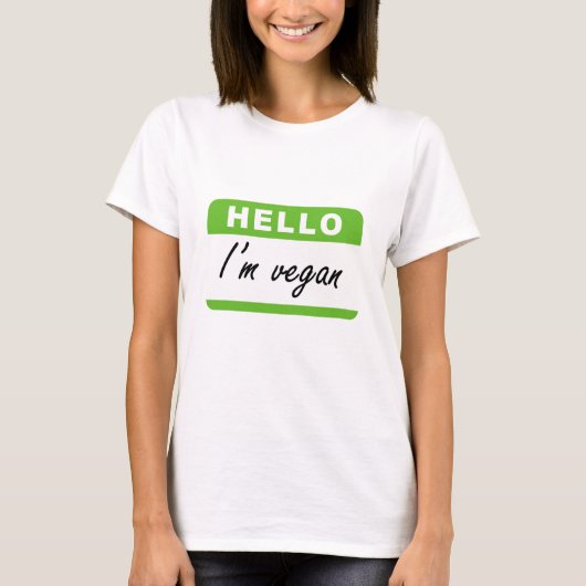 hallo ik ben Vegan T-shirt (Voorkant)