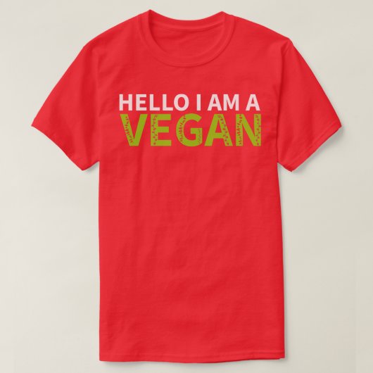 hallo ik ben veganist 1 t-shirt (Design voorkant)
