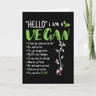 Hallo Ik ben veganist Kaart