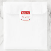 Hallo Ik ben verliefd op stickers (Tas)