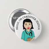 hallo, ik ben Zorgverlener Add Name Button (Voorkant /achterkant)