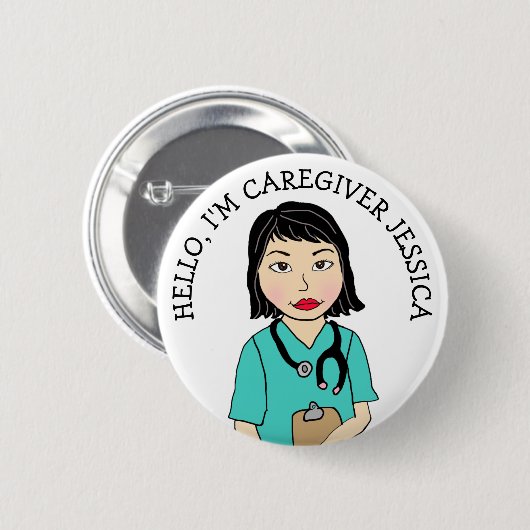 hallo, ik ben Zorgverlener Add Name Button (Voorkant /achterkant)