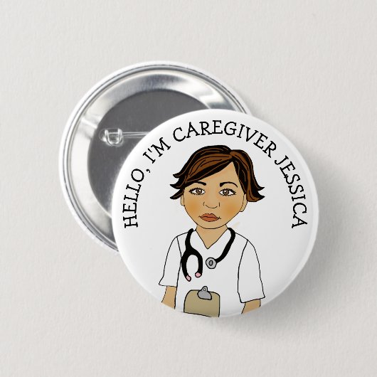 hallo, ik ben Zorgverlener Add Name Button (Voorkant /achterkant)