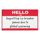 hallo ik boycot ijsbrekers naambadge (Voorkant)