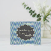 Hallo Ik dacht gewoon dat ik zou zeggen Briefkaart (Staand voorkant)