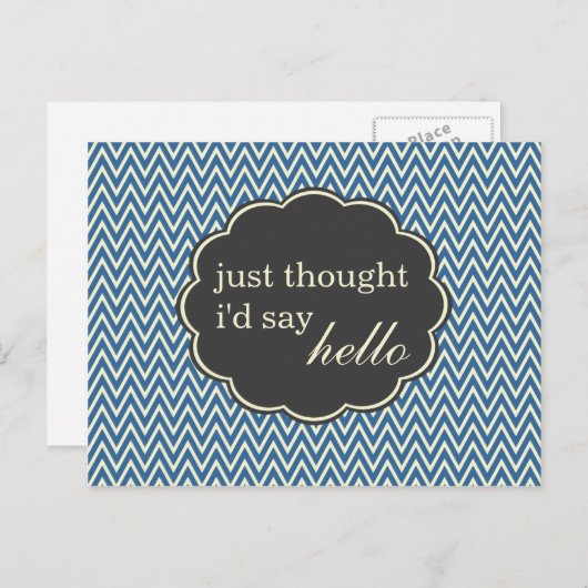 Hallo Ik dacht gewoon dat ik zou zeggen Briefkaart (Voorkant / Achterkant)