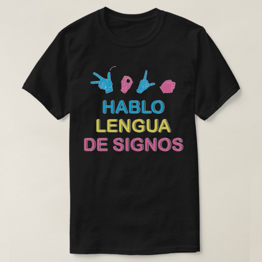 hallo ik gebarentaal spreek t-shirt (Design voorkant)