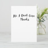 Hallo, ik geef geen Bedankt om. (Staand voorkant)