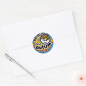 HALLO IK HEB AUTISME - BEWUSTZIJN RONDE STICKER (Envelop)