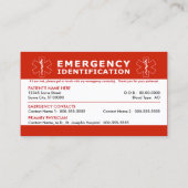 HALLO Ik heb een Alzheimers Emergency Contact Card Contactkaartje (Achterkant)