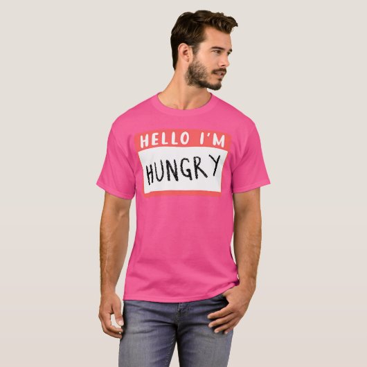 Hallo Ik heb honger T-shirt (Voorkant volledig)