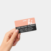hallo ik heb multiple sclerose geduld pvc badge (Handheld)