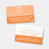 hallo Ik heb multiple sclerose MS invaliditeit Badge (Voor- en achterkant)