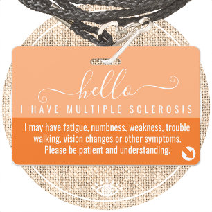hallo Ik heb multiple sclerose MS invaliditeit Badge