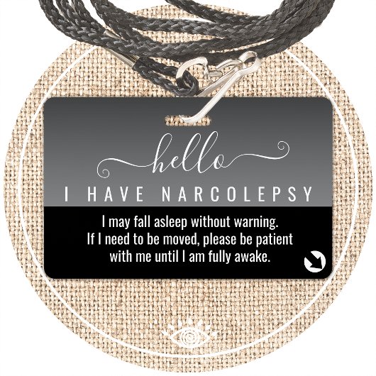 hallo ik heb narcolepsie handicap id badge