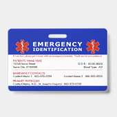 HALLO ik heb narcolepsie noodinformatie Badge (Achterkant)