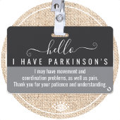 hallo · ik heb PARKINSONS invaliditeits-id Badge