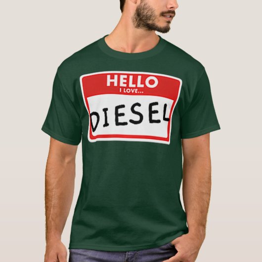 hallo ik hou van Diesel Diesels Roll Coal Power 4X T-shirt (Voorkant)