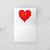 hallo Ik hou van je Bedankkaart (Binnen)