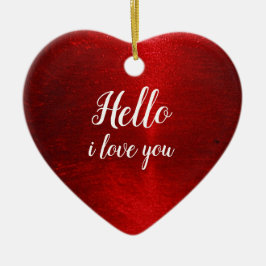 hallo Ik hou van je Keramisch Ornament