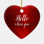 hallo Ik hou van je Keramisch Ornament (Achterkant)
