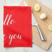 Hallo Ik hou van je Theedoek (Quarter Fold)