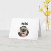 Hallo Ik hou van vissticks Wenskaart Kaart (Gele Bloem)