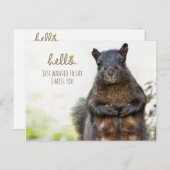 hallo ik Miss You Briefkaart (Voorkant / Achterkant)