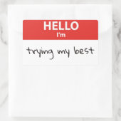 Hallo Ik probeer mijn beste Naam Badge Sticker (Tas)