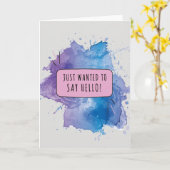 Hallo Ik wilde gewoon zeggen Kaart (Gele Bloem)