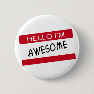hallo Im Geweldige Ronde Button 5,7 Cm