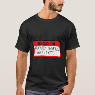 Hallo im gewoon hier voor snacks grappige naam tag t-shirt