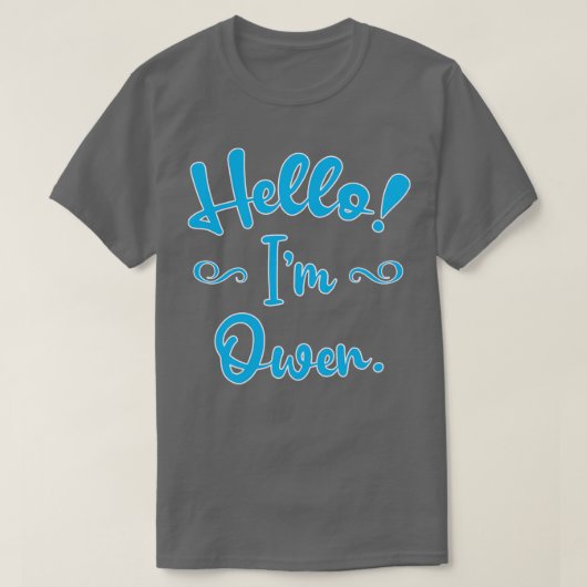 Hallo ₩ Im Owen T-shirt (Design voorkant)