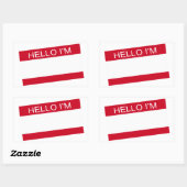 Hallo Im Rechthoekige Sticker (Vel)