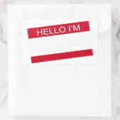 Hallo Im Rechthoekige Sticker (Tas)