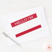 Hallo Im Rechthoekige Sticker (Envelop)