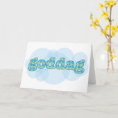 Hallo in Deens - Goddag met argylepatroon Kaart (Gele Bloem)