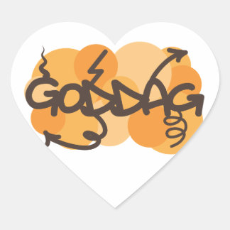 Hallo in het Deens - Goddag Hart Sticker