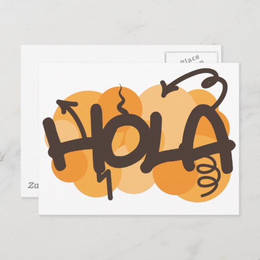 hallo in het Spaans Briefkaart (Voorkant / Achterkant)