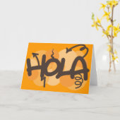 hallo in het Spaans Kaart (Gele Bloem)