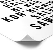 hallo in meerdere talen poster (Hoek)