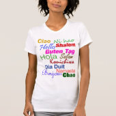 hallo in veel talen t-shirt (Voorkant)