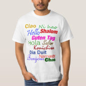 hallo in veel talen t-shirt (Voorkant)