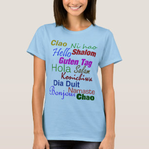 hallo in veel talen t-shirt