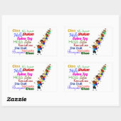 Hallo In vele talen Rechthoekige Sticker (Vel)