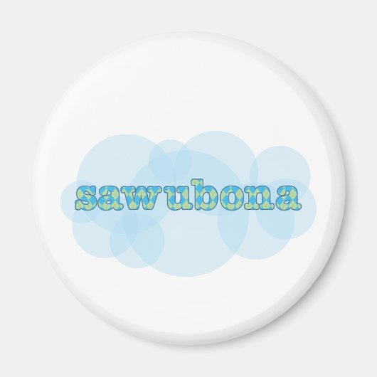 Hallo in zulu wawubona argyle patroon magneet (Voorkant)