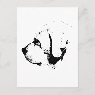 Hallo in zwart en wit briefkaart