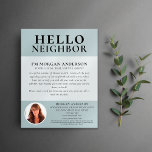 hallo Inleiding voor de marketing van onroerend go Flyer<br><div class="desc">Vergroot uw merkbekendheid en genereer nieuwe aanknopingspunten met deze HALLO NEIGHBOR-flyer voor de verkoop van onroerend goed. Het moderne ontwerp zal het oog van uw potentiële klanten oogsten en hen laten weten dat u de vriendelijke,  goed geïnformeerde makelaar bent die hun buurt goed begrijpt.</div>
