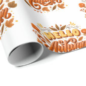 Hallo inpakpapier-herfst-inpakpapier cadeaupapier (Rol Hoek)